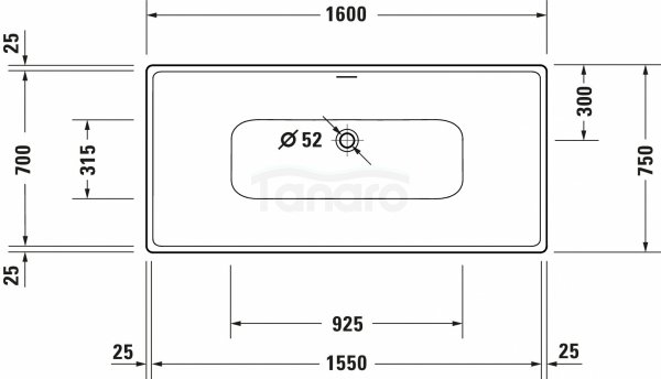 DURAVIT Wanna wolnostojąca DuraSkye 1600 750 x 440 mm biała | 700563000000000