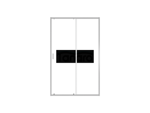 BESCO Drzwi prysznicowe przesuwne Zarya Chrom 130cm DZ-130