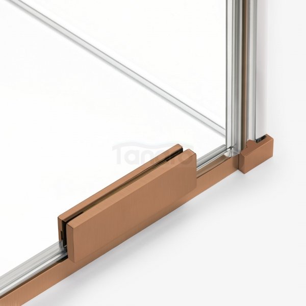 NEW TRENDY Kabina prysznicowa SMART COPPER BRUSHED 1D prostokątna U 100x90x200 szkło czyste 8mm Active Shield 2.0 EXK-7668
