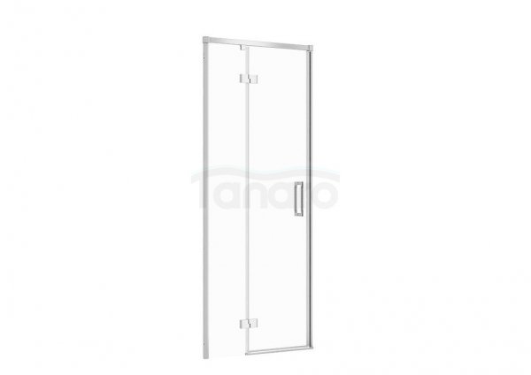 CERSANIT - Drzwi na zawiasach kabiny prysznicowej LARGA chrom 80x195 LEWE szkło transparentne  S932-119