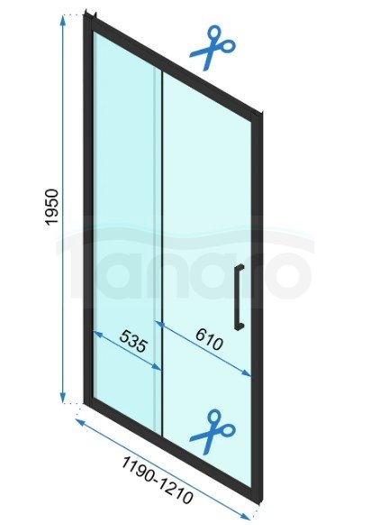 REA - Kabina Prysznicowa Przyścienna RAPID SLIDE Chrom  /drzwi 120 + ścianka 90 x2 + ramię x2/