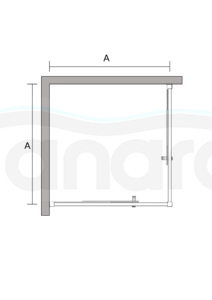 DUSO - Kabina kwadratowa 80x185 TRANSPARENTNE DS401QT