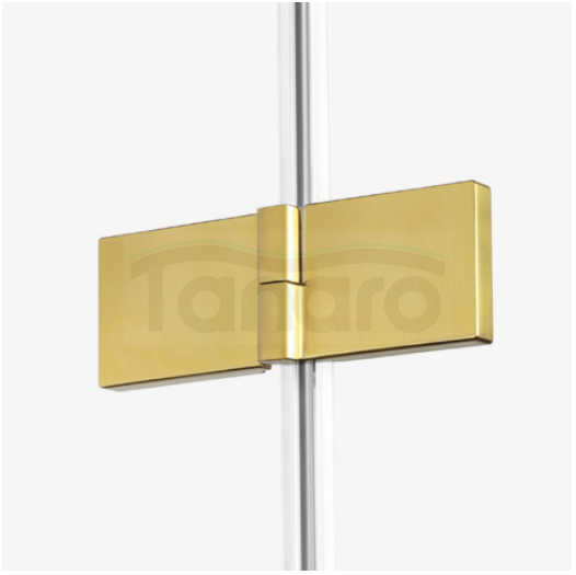 New Trendy Avexa Gold kabina prysznicowa  90x90 szkło czyste 6 mm złoto szczotkowane EXK-3018