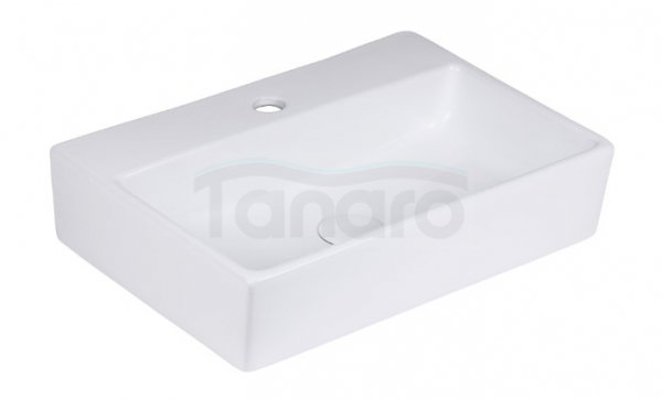 AQUAFORM - umywalka nablatowa/ścienna VICEDO prostokątna 5x36 cm, kolor biały AQ.448-0251151