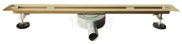 AQUALine Odpływ liniowy podłogowy złoty/gold SUPER SLIM INVISIBLE 100cm RSP01GL NOWOŚĆ