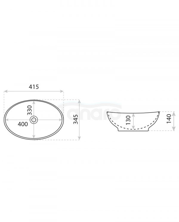 LAVITA Umywalka nablatowa Teja