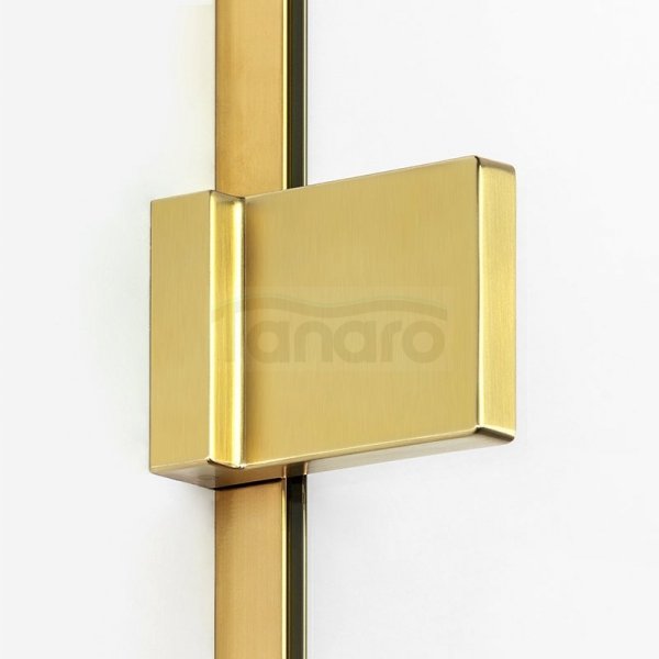 NEW TRENDY Kabina prysznicowa drzwi podwójne uchylne AVEXA GOLD BRUSHED 80x80x200 EXK-1776