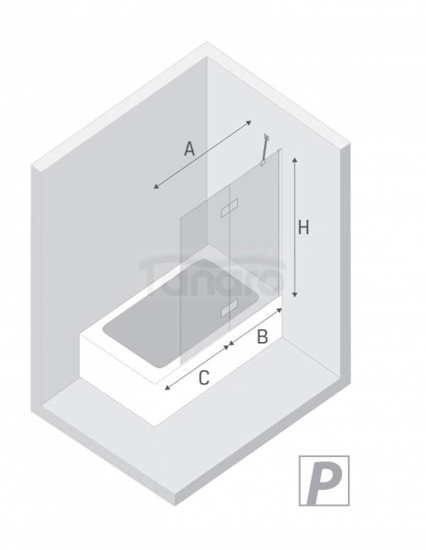 NEW TRENDY Parawan nawannowy NESTA 110x150 czyste 6mm Active Shield 2.0 P-0229/P-0230