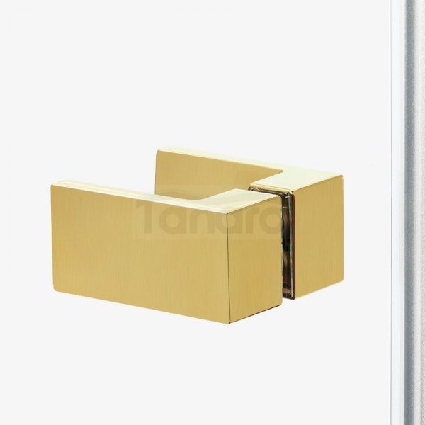 NEW TRENDY - Kabina prysznicowa kwartowa podwójne drzwi uchylne AVEXA GOLD EXK-1781 Złote Profile 90x90x200 LINIA PLATINIUM