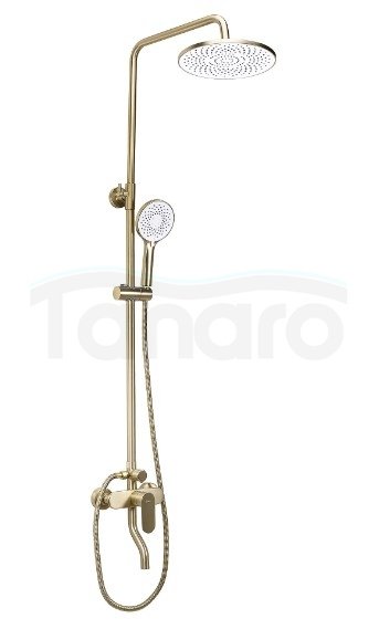 REA - Zestaw natryskowy DROP Złoty Szczotkowany