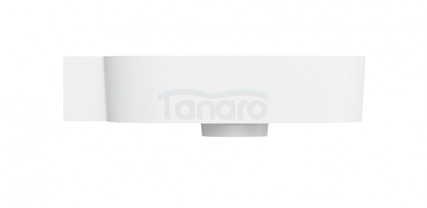 OMNIRES umywalka nablatowa/wisząca OVO M+ lewa, 55 x 38 cm biały mat OVO555UWLBM