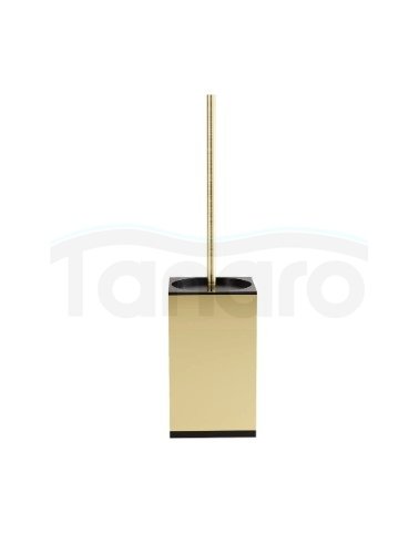 REA - Szczotka do WC stojąca prostokątna BRUSH GOLD / złoty szczotkowany