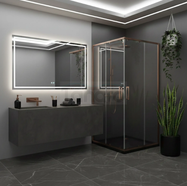 REA Kabina prysznicowa Rea City 80x100 Miedź Szczotkowana