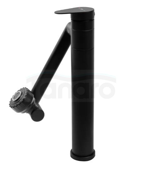 REA - Bateria Umywalkowa PACO Czarna Wysoka