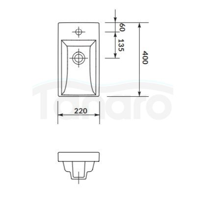 CERSANIT - Umywalka meblowa COMO 40  K32-001-BOX