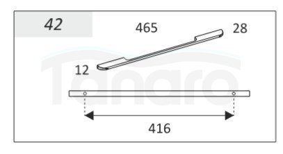 AQUAFORM - uchwyt meblowy MADRID 42 czarny matowy  169136