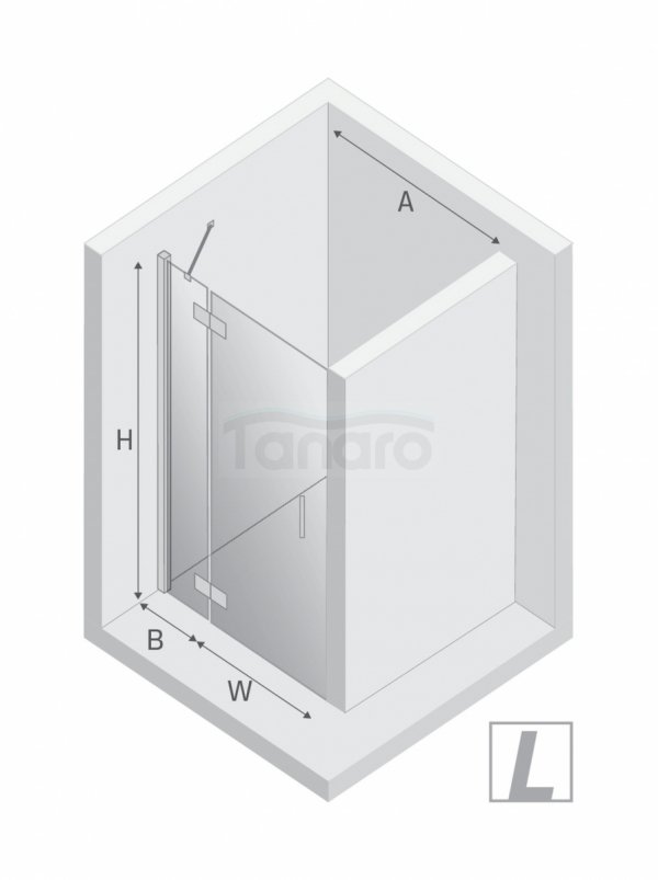 NEW TRENDY DRZWI WNĘKOWE NESTA CHROME, DRZWI POJEDYNCZE 80x200 1L D-0846A