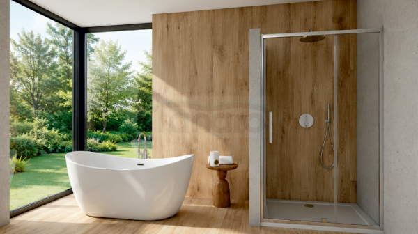 AQUAFORM Drzwi wnękowe otwierane INDIGO chrom 80x200 AQ.103-601101