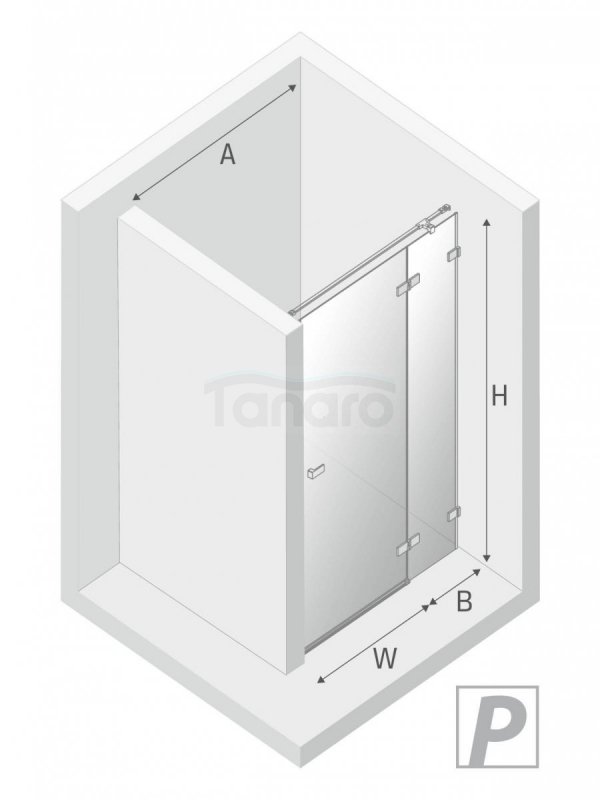 NEW TRENDY Drzwi wnękowe prysznicowe Avexa 110x200  EXK-1447/1448