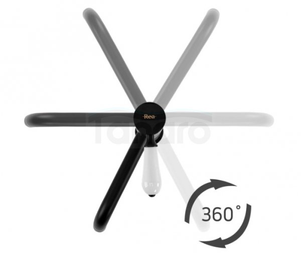 REA - Bateria umywalkowa obrotowa SERRA Czarna / Black Wysoka