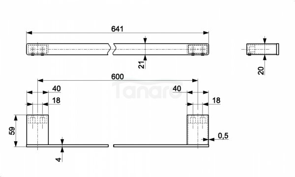 ARMATURA KRAKÓW KFA Wieszak ręcznikowy 60 cm WHITE 864-036-44