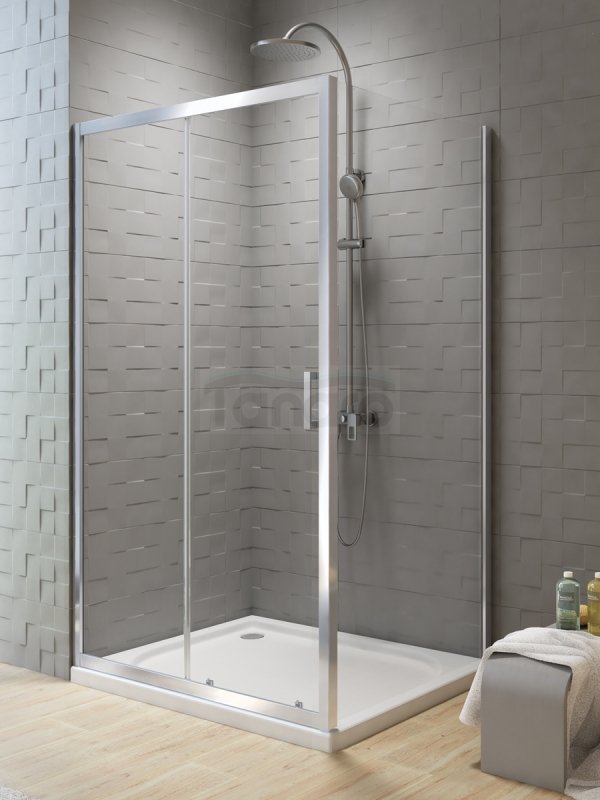 NEW TRENDY Kabina prysznicowa NEW VARIA 1D prostokątna U 100x80x200 szkło czyste 6mm Active Shield K-5131