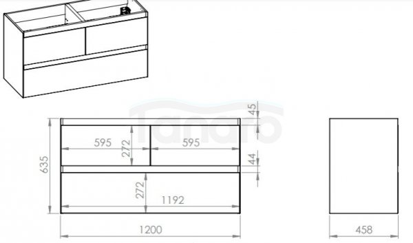 ELITA SZAFKA SPLIT 120 3S STONE MATT 168181