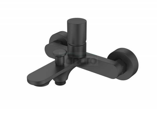 SEA HORSE - Bateria wannowa ścienna BLUO BLACK czarna  BJV203B