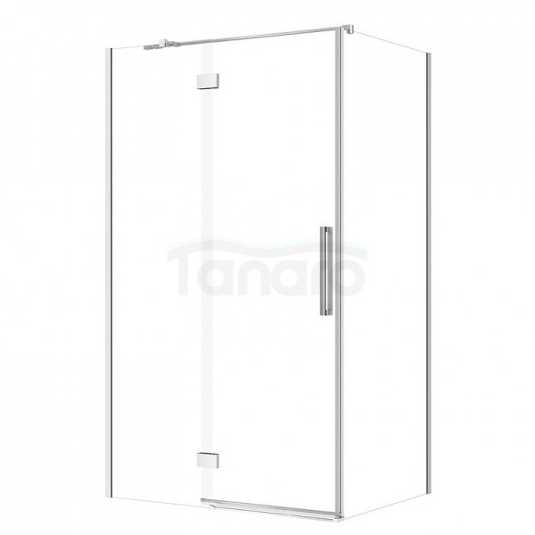 CERSANIT - Set C92 - Kabina Prostokątna CREA na zawiasach 120x80X200  LEWA  Chrom szkło transparentne  S601-295