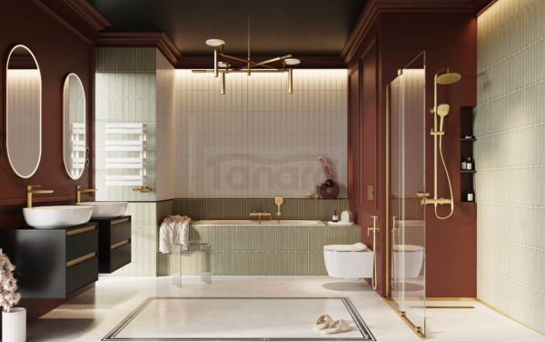 EXCELLENT Ortigo walk-in drzwi prysznicowe przesuwne 140x200 cm, powłoka Clean Control, czarny mat KAEX.5012.K.1400.BL