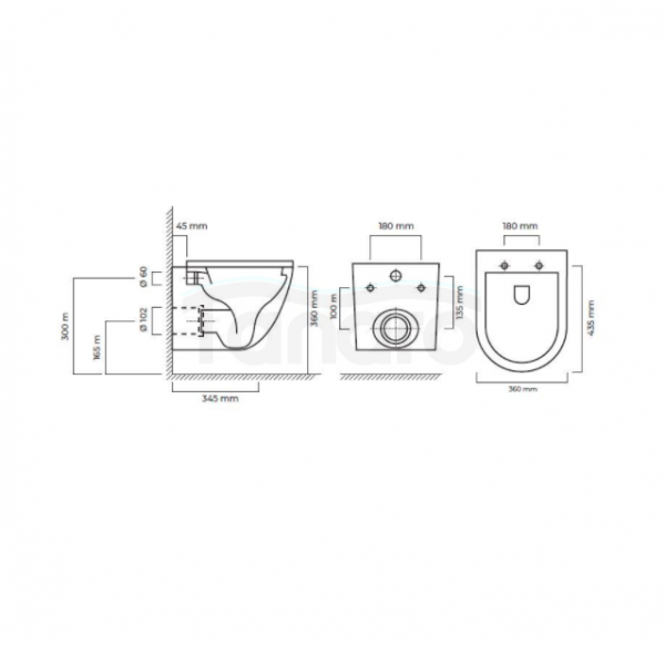 OLTENS Hamnes miska WC wisząca PureRim z powłoką SmartClean z deską wolnoopadającą czarny mat 42514300