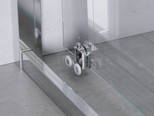 BESCO Drzwi prysznicowe przesuwne Zarya Chrom 120 DZ-120