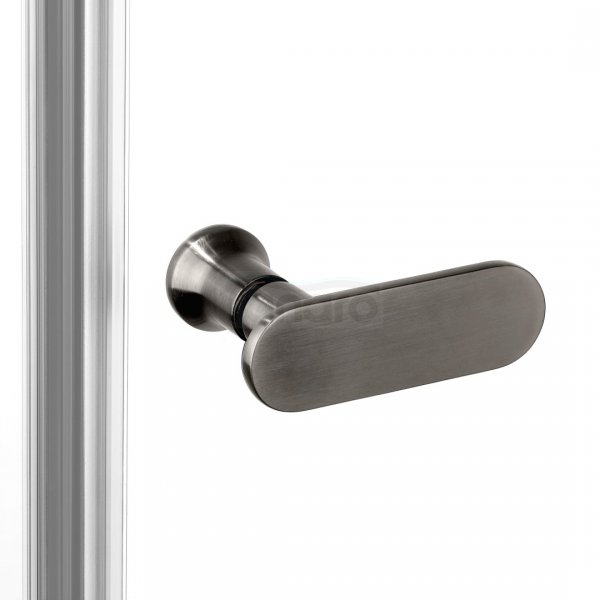 NEW TRENDY Kabina prysznicowa NEW SOLEO GUNMETAL BRUSHED 2D prostokątna U 80x90x195 szkło czyste 6mm Active Shield - wahadłowe K-2178