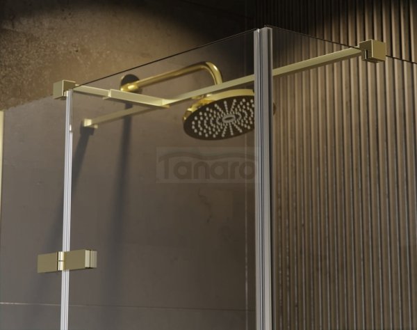 BESCO Kabina prysznicowa Pixa Gold 120x80 Prawa PPP-128-195G