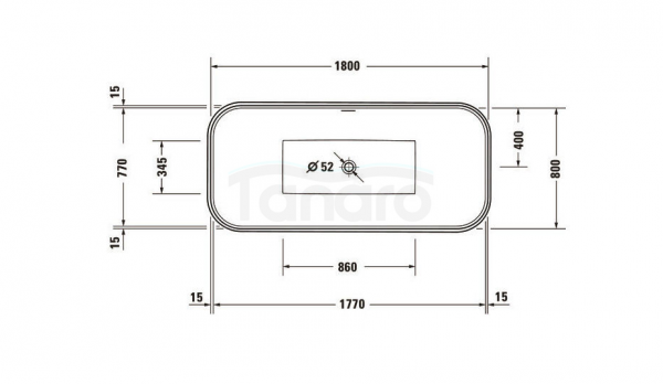 DURAVIT Wanna wolnostojąca DuraFoga 1800 800 x 475 mm biała | 700574000000000