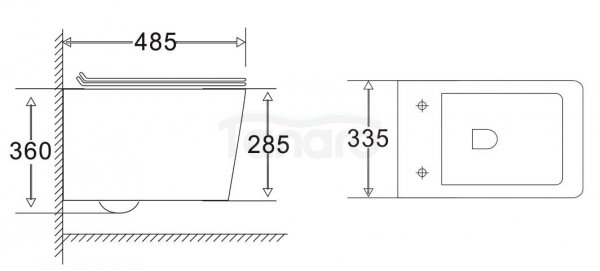 REIHE Miska WC STEA RIMLESS + DESKA W/O