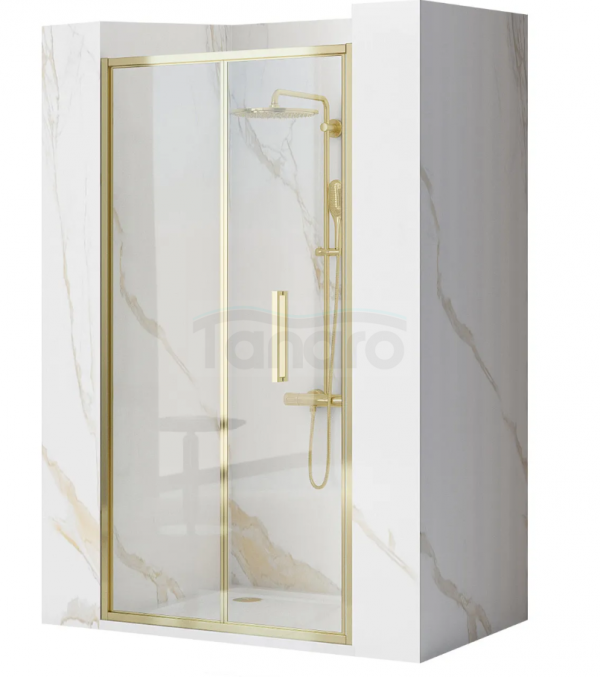 REA - Drzwi Prysznicowe Składane RAPID FOLD 90 Złote/Gold