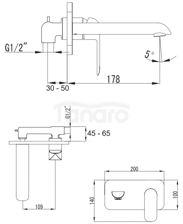 OMNIRES Bateria umywalkowa podtynkowa SACRAMENTO SC2315CR