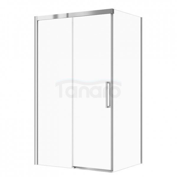 CERSANIT - Set B844 - Kabina Prostokątna CREA przesuwna 120x90X200  Chrom szkło transparentne  S601-209