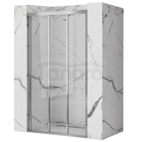 REA - Drzwi prysznicowe przesuwne ALEX Chrom  80cm