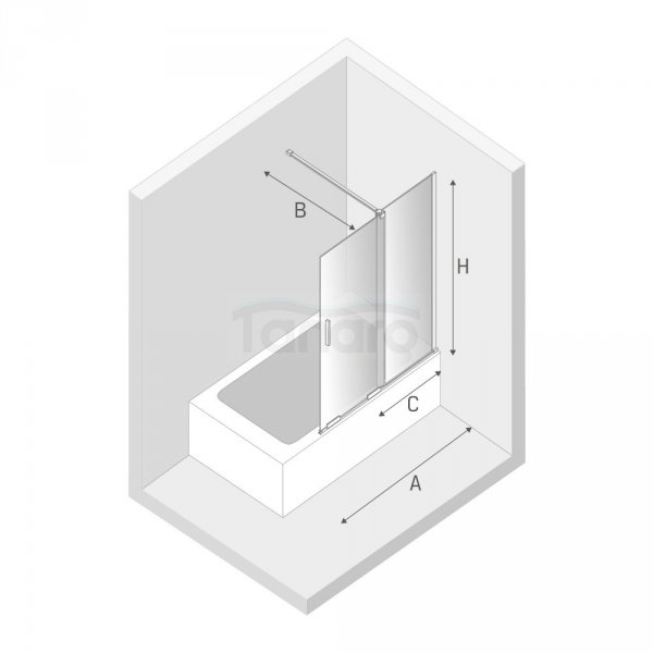NEW TRENDY Parawan nawannowy przesuwny SMART 140x150 EXK-4100