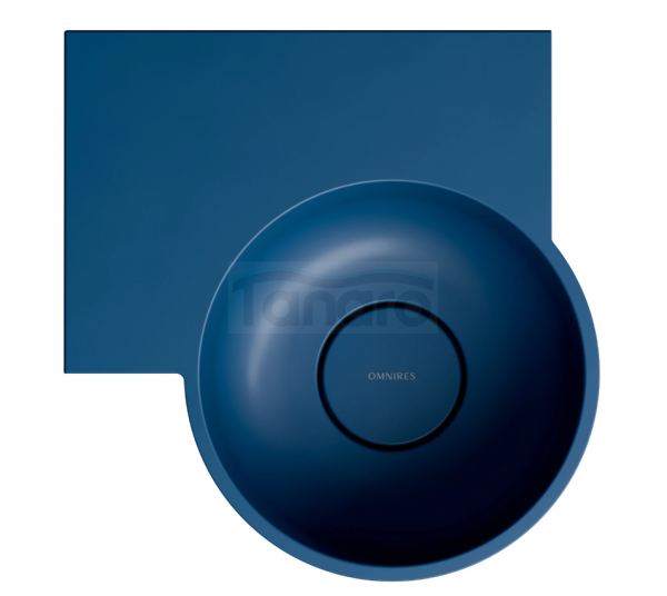 OMNIRES umywalka nablatowa/wisząca - lewa, 33 x 34 cm OVO M+ midnight blue mat OVO335UWLMB