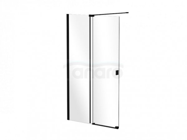 BESCO Kabina ścianka ruchoma WALK-IN VAYO BLACK 110cm VYB-110-200C