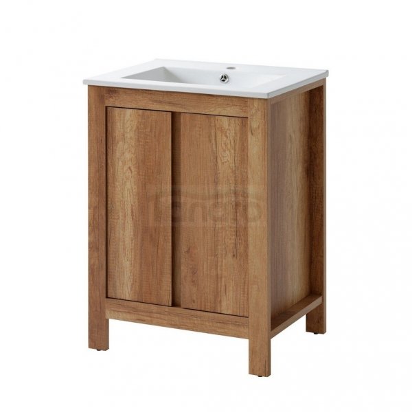 COMAD - Szafka CLASSIC OAK 820 pod umywalkę 60 2D - Dąb Romański  DSM-do samodzielnego montażu