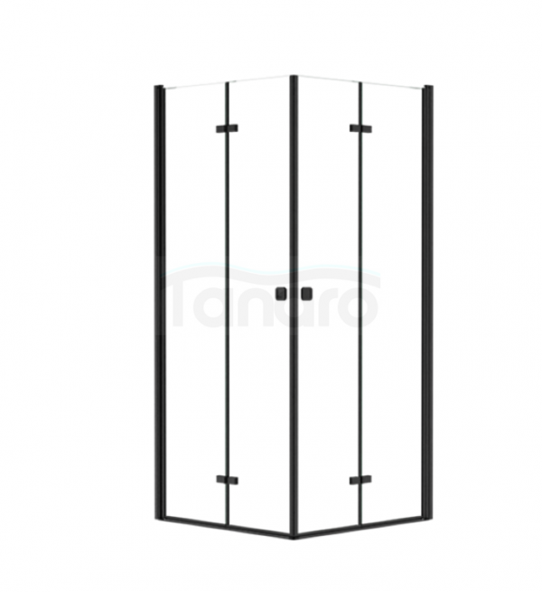 BESCO Kabina kwadratowa składana 80x80x195 Exo-H 80 Black KEHB-80-195