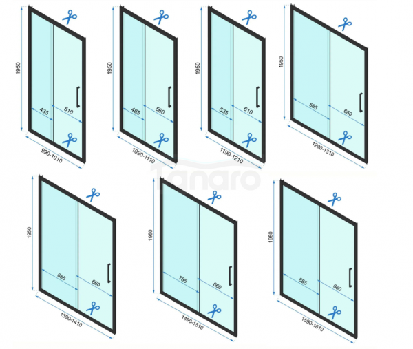 REA - Kabina Prysznicowa Przyścienna RAPID SLIDE GOLD/ZŁOTA drzwi 120 + ścianka 100 x2 + ramię x2