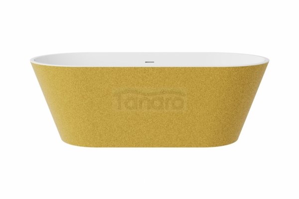 BESCO Wanna wolnostojąca Deeva Glam Złota 180x80 + maskownica odpływu złote #WWA-180DGZG