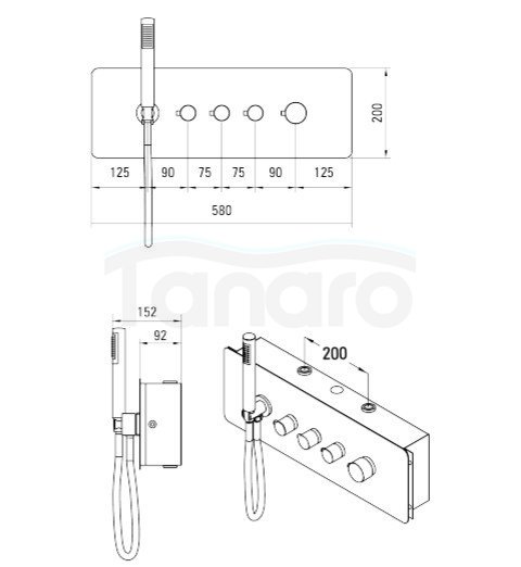 DEANTE - Bateria podtynkowa termostatyczna MULTIBOX chrom  NAC 09CT