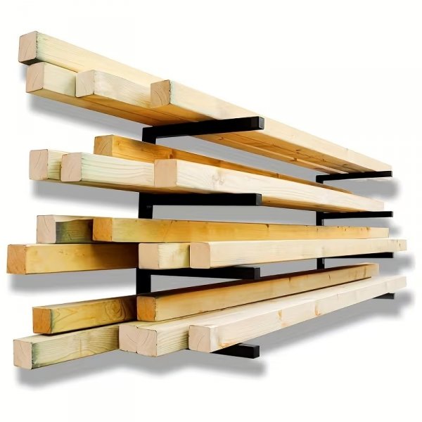 stalowy wieszak z półką do przechowywania desek MetalFab