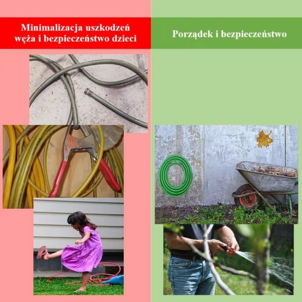 Wieszak nierdzewny na wąż ogrodowy INOX – solidny uchwyt ścienny